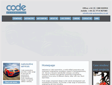 Tablet Screenshot of code-automotive.co.uk